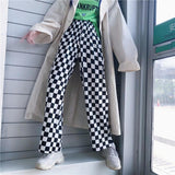 Korean Pants Vintage Checkerboard