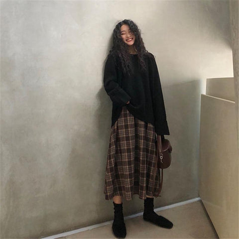 Korean Skirt Long For Students