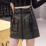 Korean Skirt Streetwear Leather
