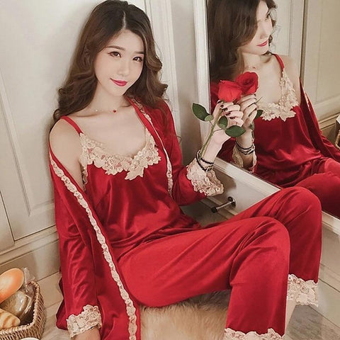 cute korean night dress Cherry white cotton Sleepwear Korean Dress