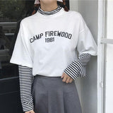 Korean T Shirt Camp Firewood