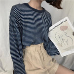 Korean T shirt Thin stripe